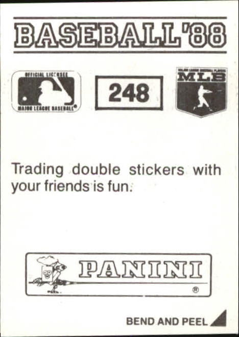 1988 Panini Stickers #248 Ken Griffey back image