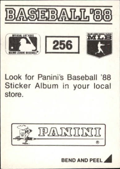 1988 Panini Stickers #256 Lee Smith back image