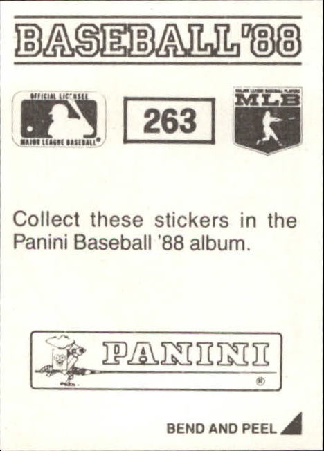 1988 Panini Stickers #263 Keith Moreland back image