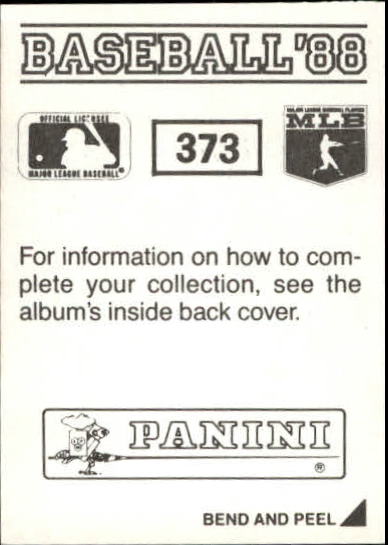 1988 Panini Stickers #373 1987 Team Leaders/Bobby Bonilla IA back image