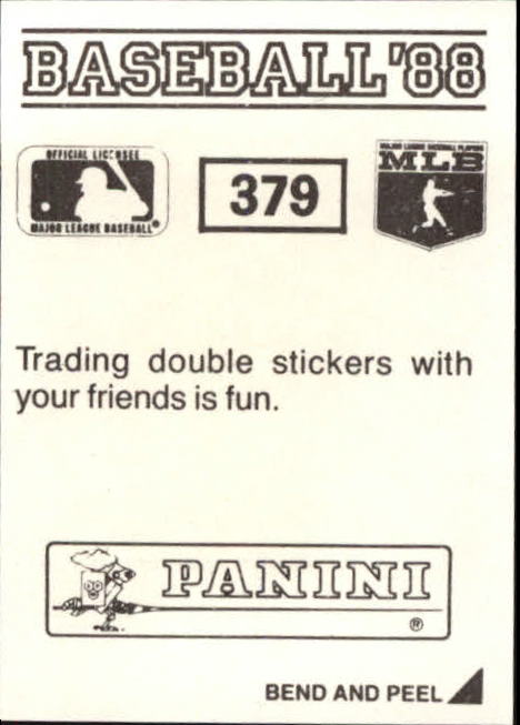 1988 Panini Stickers #379 R.J. Reynolds back image