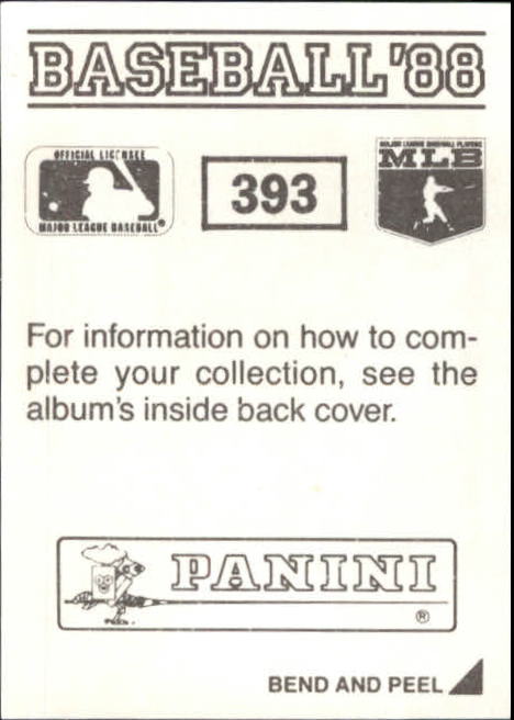 1988 Panini Stickers #393 Ozzie Smith back image