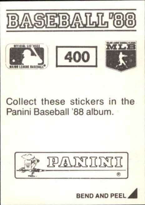 1988 Panini Stickers #400 Eric Show back image