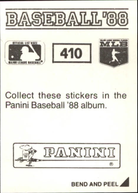 1988 Panini Stickers #410 Tony Gwynn back image