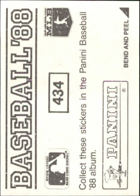 1988 Panini Stickers #434 Rickey Henderson back image