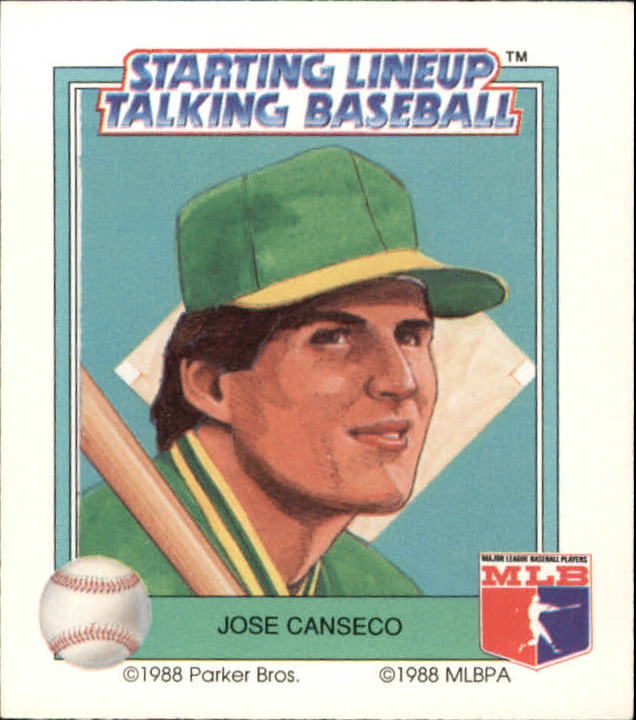 1988 Starting Lineup A's #2 Jose Canseco