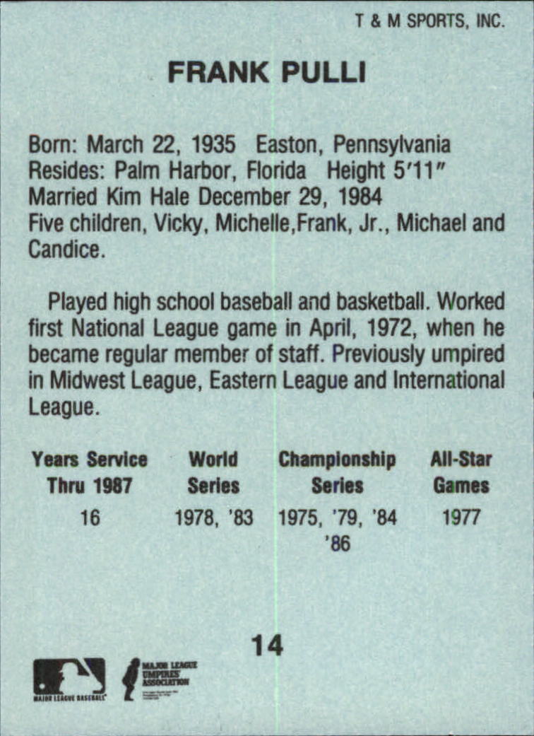 B6497- 1988 T/M Umpires Baseball Card #s 1-64 -You Pick- 15+ FREE US SHIP - Picture 21 of 115