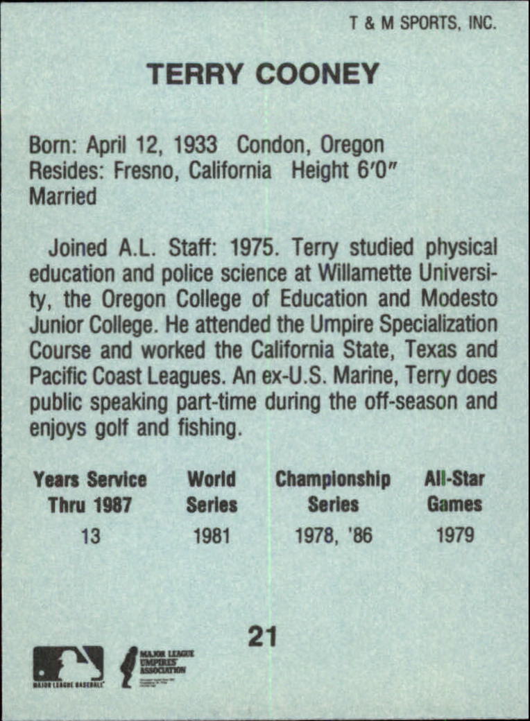 B6497- 1988 T/M Umpires Baseball Card #s 1-64 -You Pick- 15+ FREE US SHIP - Picture 35 of 115