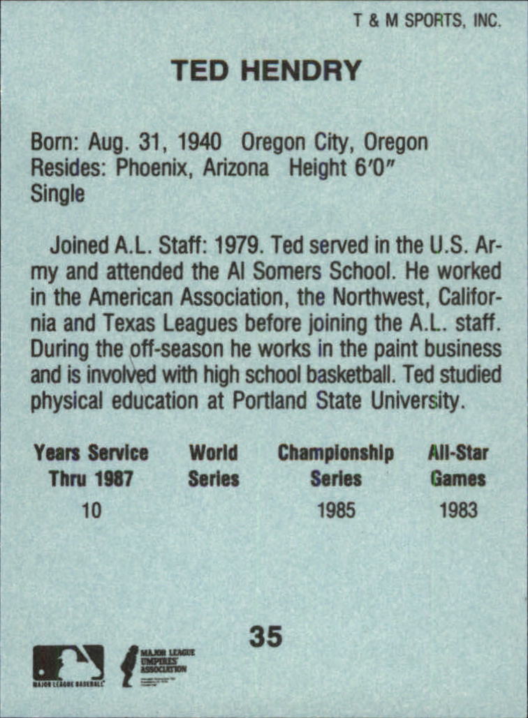 B6497- 1988 T/M Umpires Baseball Card #s 1-64 -You Pick- 15+ FREE US SHIP - Picture 59 of 115