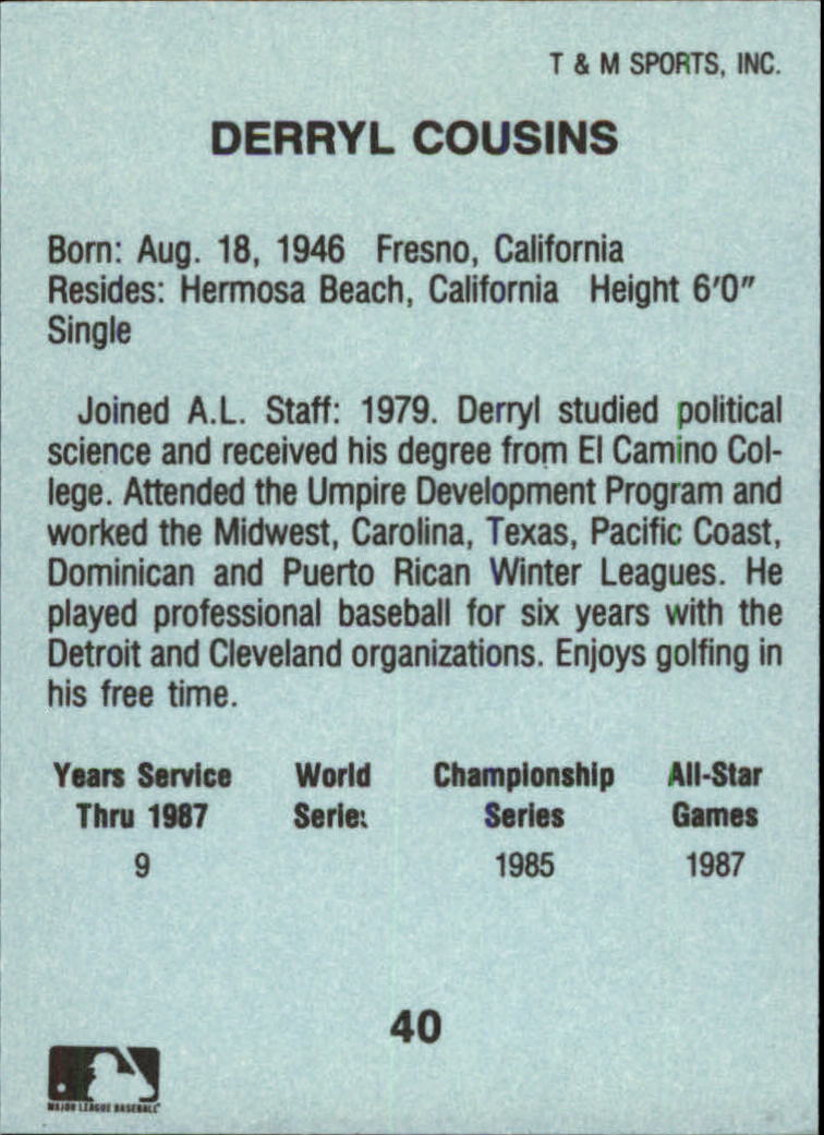 B6497- 1988 T/M Umpires Baseball Card #s 1-64 -You Pick- 15+ FREE US SHIP - Picture 67 of 115