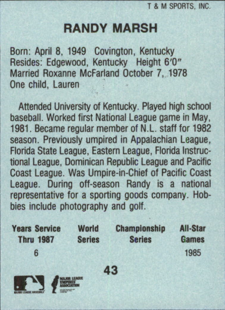 B6497- 1988 T/M Umpires Baseball Card #s 1-64 -You Pick- 15+ FREE US SHIP - Picture 73 of 115