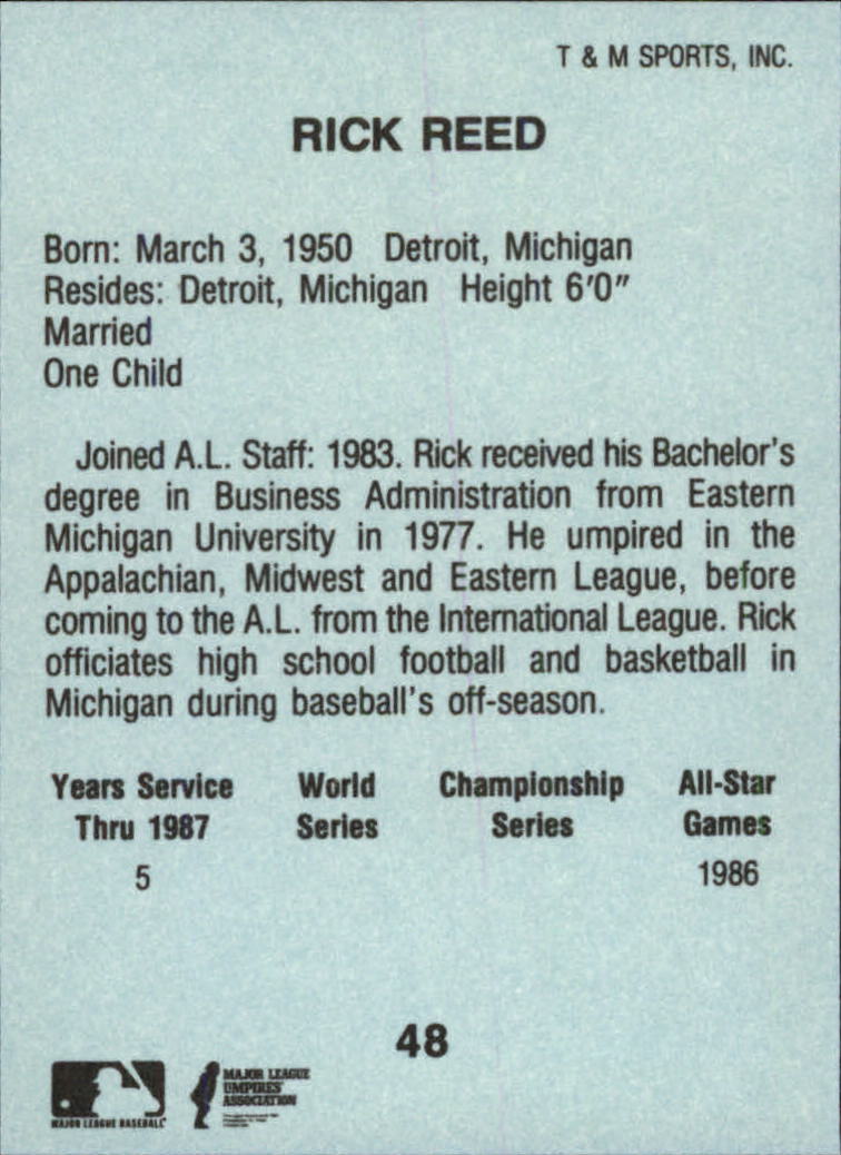 B6497- 1988 T/M Umpires Baseball Card #s 1-64 -You Pick- 15+ FREE US SHIP - Picture 83 of 115