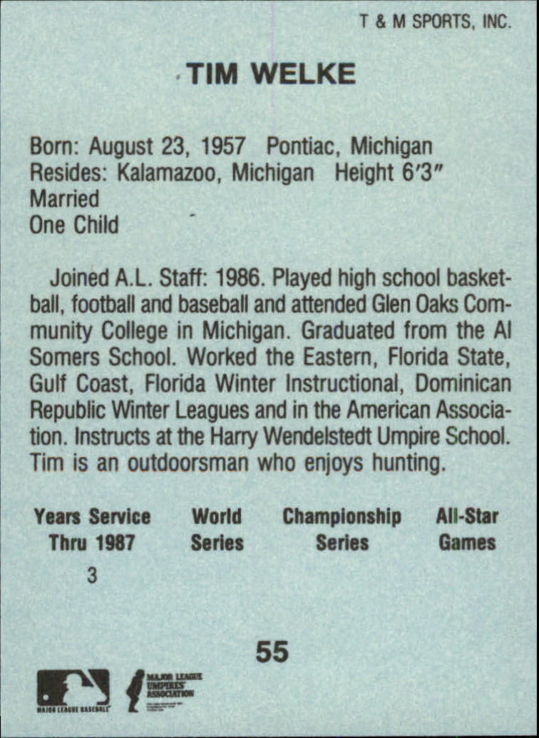 B6497- 1988 T/M Umpires Baseball Card #s 1-64 -You Pick- 15+ FREE US SHIP - Picture 97 of 115
