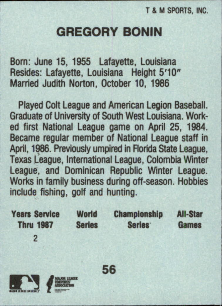 B6497- 1988 T/M Umpires Baseball Card #s 1-64 -You Pick- 15+ FREE US SHIP - Picture 99 of 115