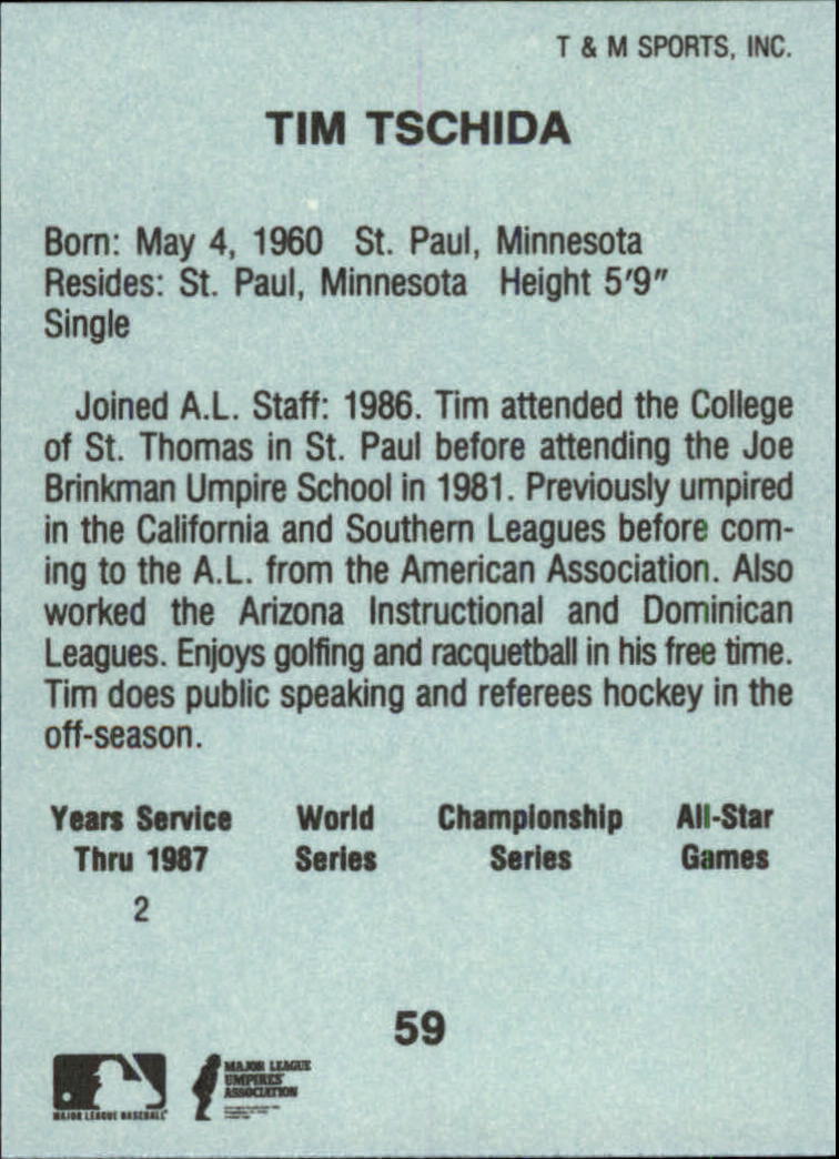 B6497- 1988 T/M Umpires Baseball Card #s 1-64 -You Pick- 15+ FREE US SHIP - Picture 105 of 115