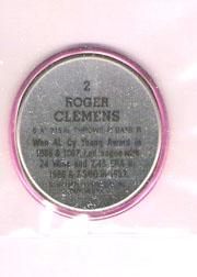 1988 Topps Coins #2 Roger Clemens back image