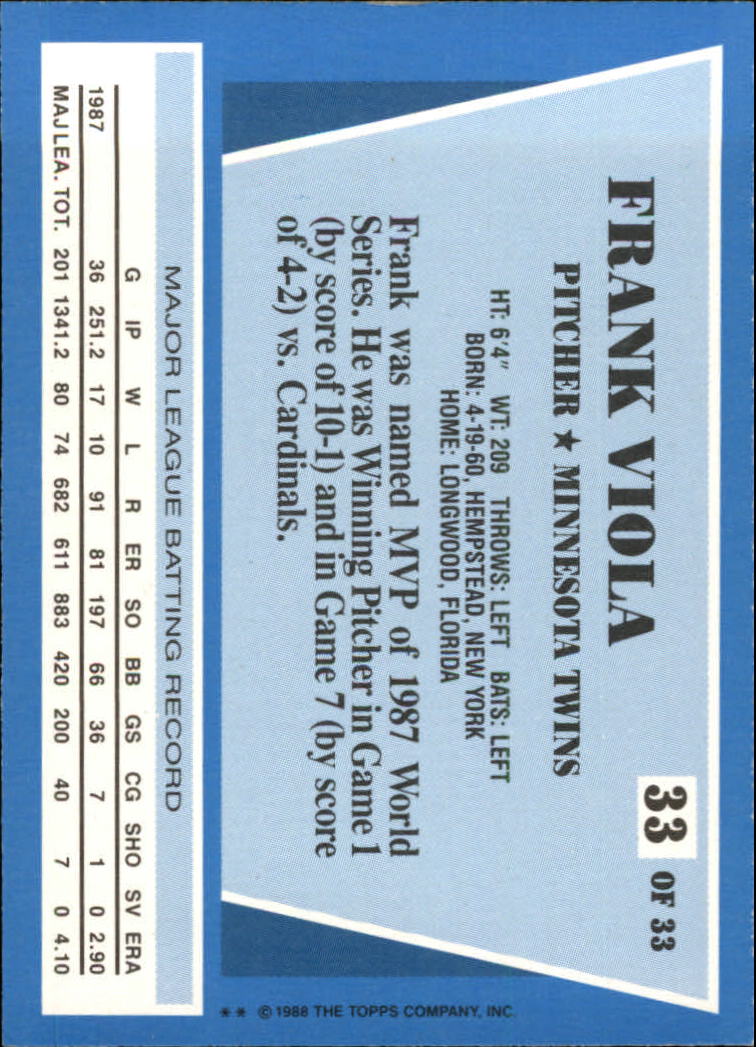 A8340- 1988 Topps Rite-Aid Team Mvp's BB # S 1-33 -du Pick- 15 + Gratis US - Bild 43 von 43