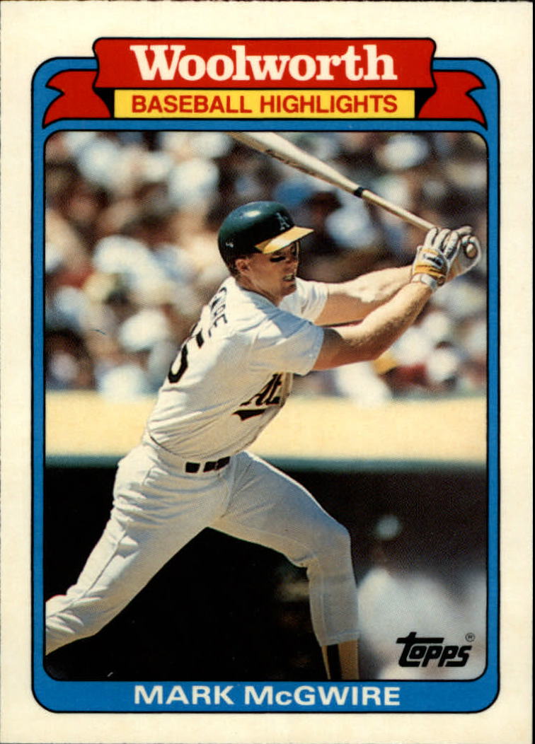 1988 Woolworth's Topps #15 Mark McGwire UER/(Referenced on card/back as NL