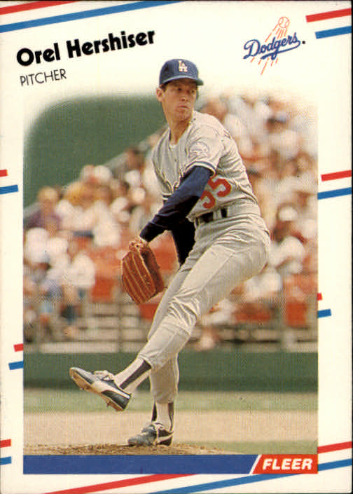 1985 Fleer Baseball #371 Orel Hershiser Rookie Card