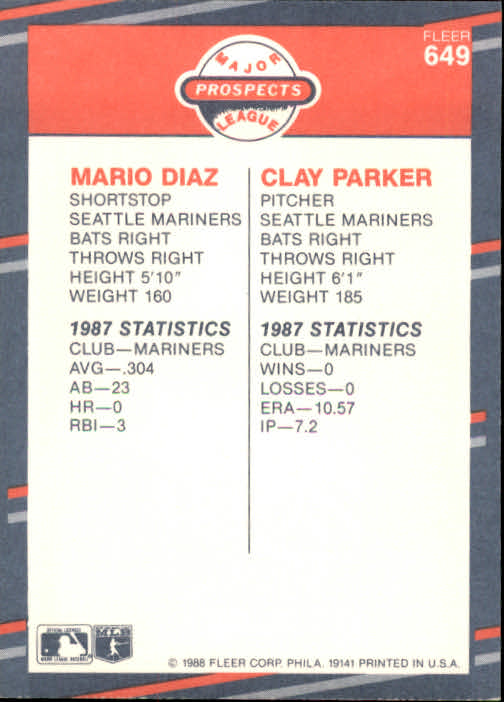 A0385- 1988 Fleer Baseball Cards 496-660 +Inserts -You Pick- 15+ FREE US SHIP - Picture 295 of 315