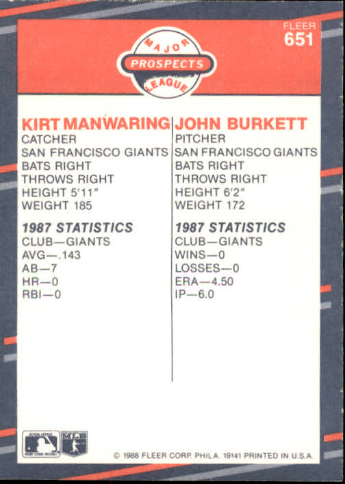 A0385- 1988 Fleer Baseball Cards 496-660 +Inserts -You Pick- 15+ FREE US SHIP - Picture 299 of 315