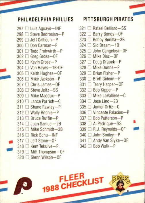 A0385- 1988 Fleer Baseball Cards 496-660 +Inserts -You Pick- 15+ FREE US SHIP - Picture 311 of 315