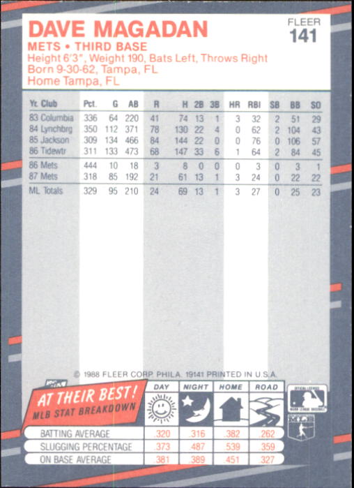 B2232- 1988 Fleer Glossy Baseball Card #s 1-250 -You Pick- 15+ FREE US SHIP - Picture 271 of 482