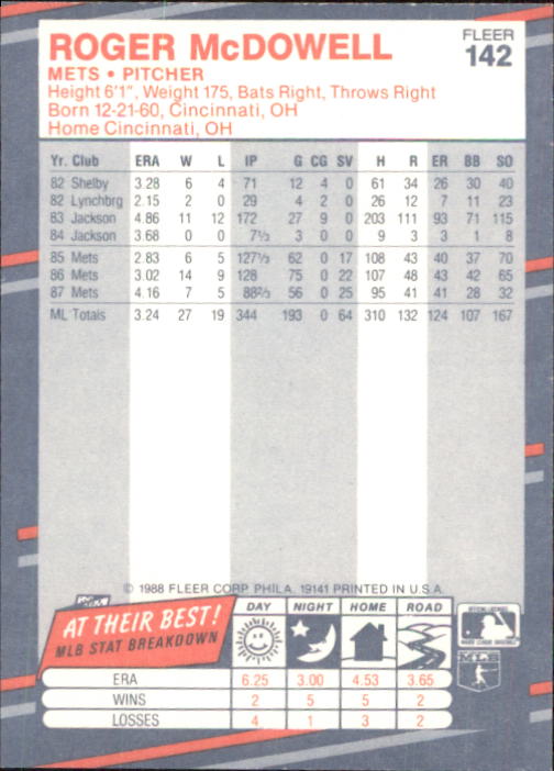 B2232- 1988 Fleer Glossy Baseball Card #s 1-250 -You Pick- 15+ FREE US SHIP - Picture 273 of 482
