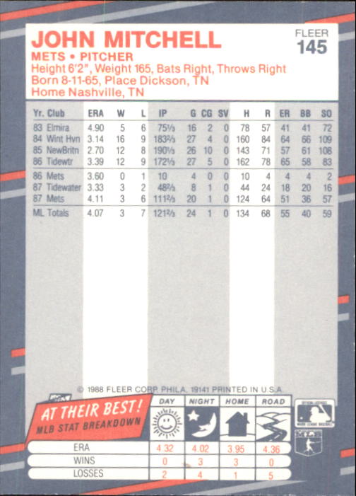 B2232- 1988 Fleer Glossy Baseball Card #s 1-250 -You Pick- 15+ FREE US SHIP - Picture 279 of 482