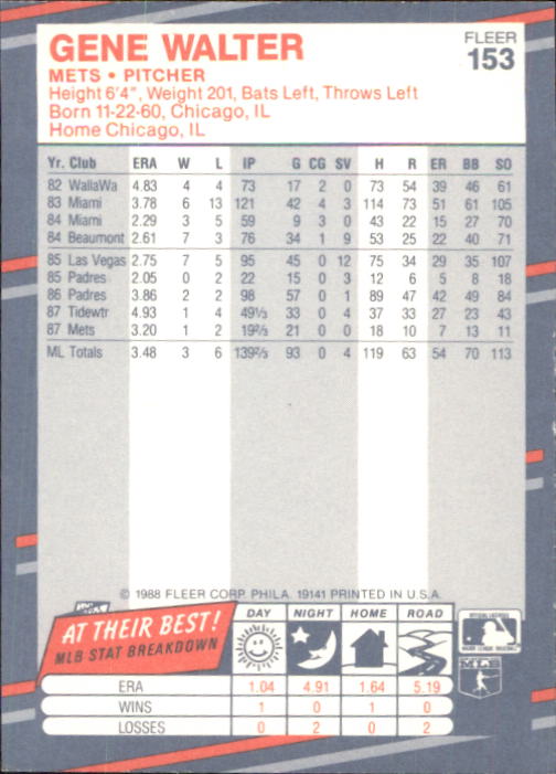 B2232- 1988 Fleer Glossy Baseball Card #s 1-250 -You Pick- 15+ FREE US SHIP - Picture 295 of 482