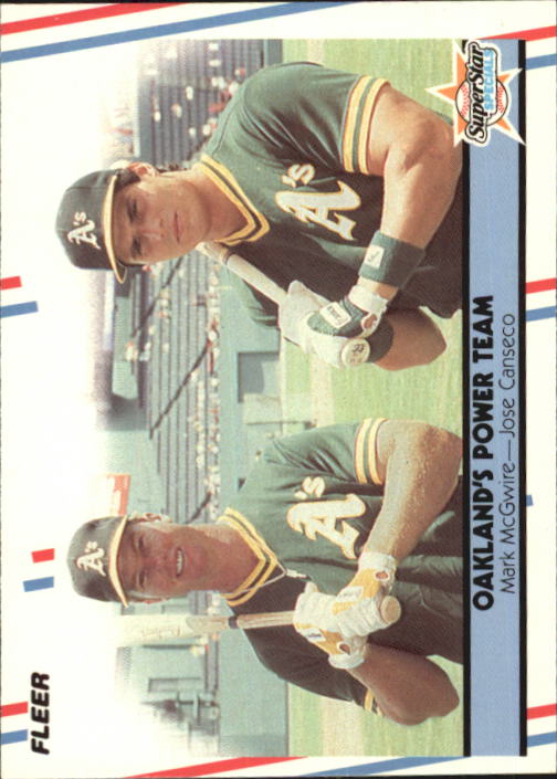 1988 Fleer Glossy #624 M.McGwire/J.Canseco