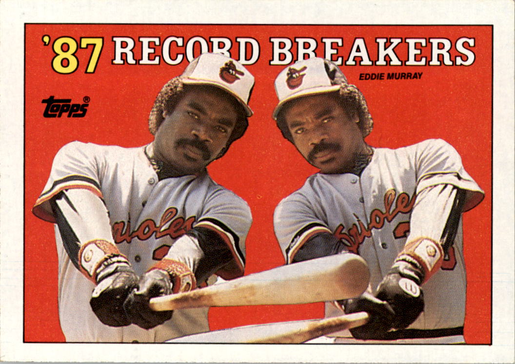1988 Topps #4 Eddie Murray RB/Switch Home Runs,/Two Straight Games/No caption on front