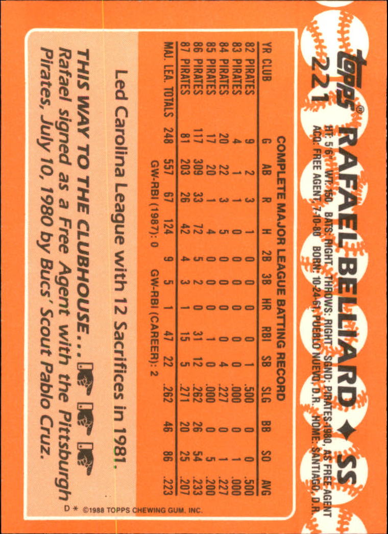 A8983- 1988 Topps Tiffany Baseball Karten 201-400 -du Pick- 15 + Gratis US - Bild 43 von 385