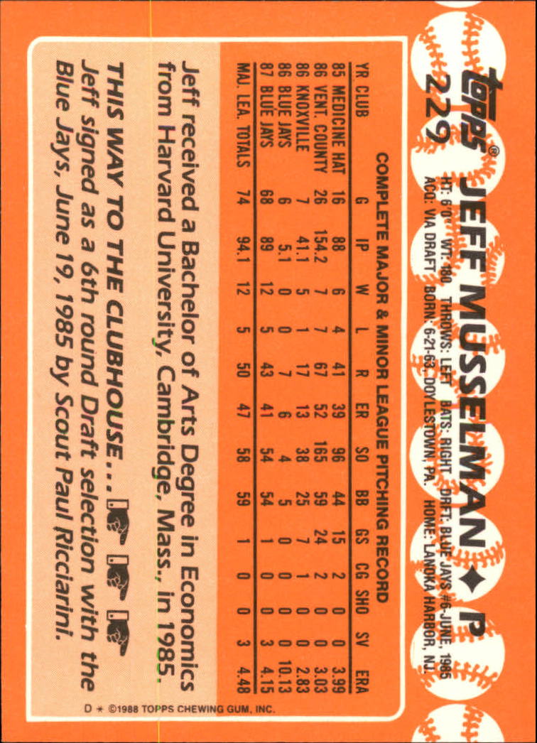 A8983- 1988 Topps Tiffany Baseball Karten 201-400 -du Pick- 15 + Gratis US - Bild 59 von 385