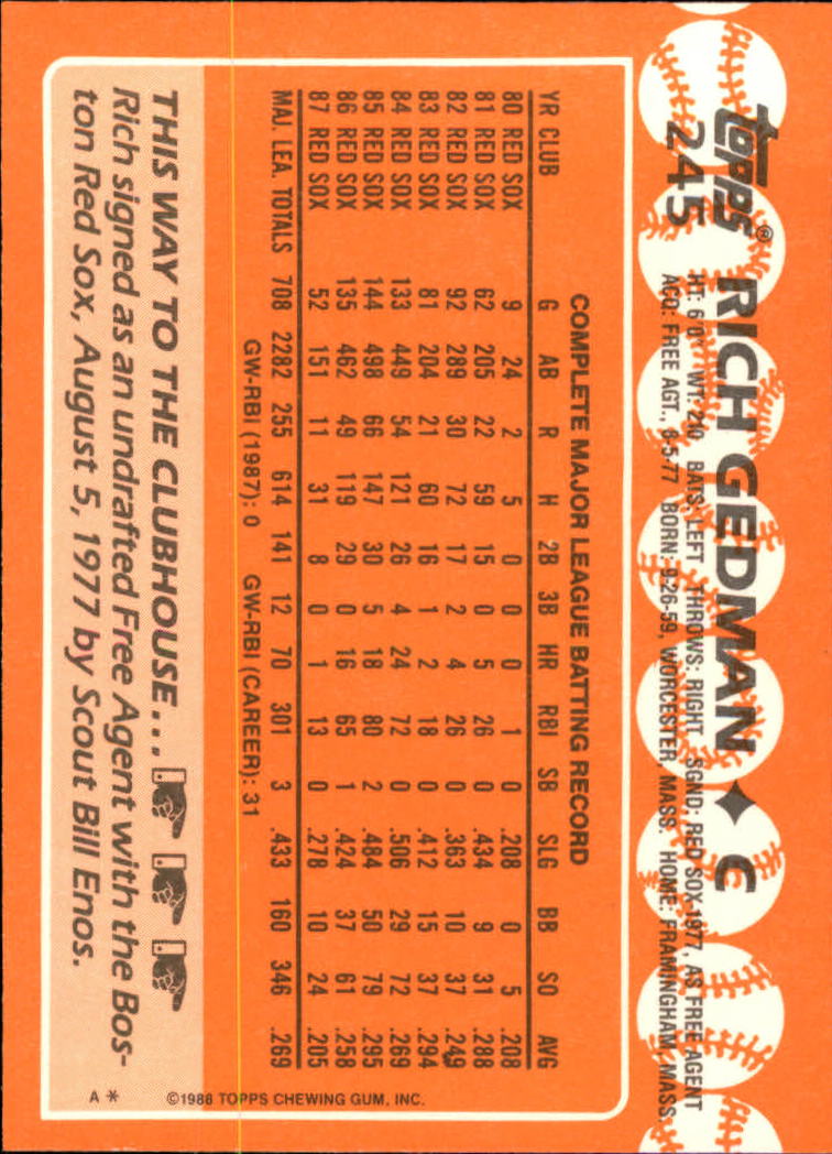 A8983- 1988 Topps Tiffany Baseball Karten 201-400 -du Pick- 15 + Gratis US - Bild 91 von 385