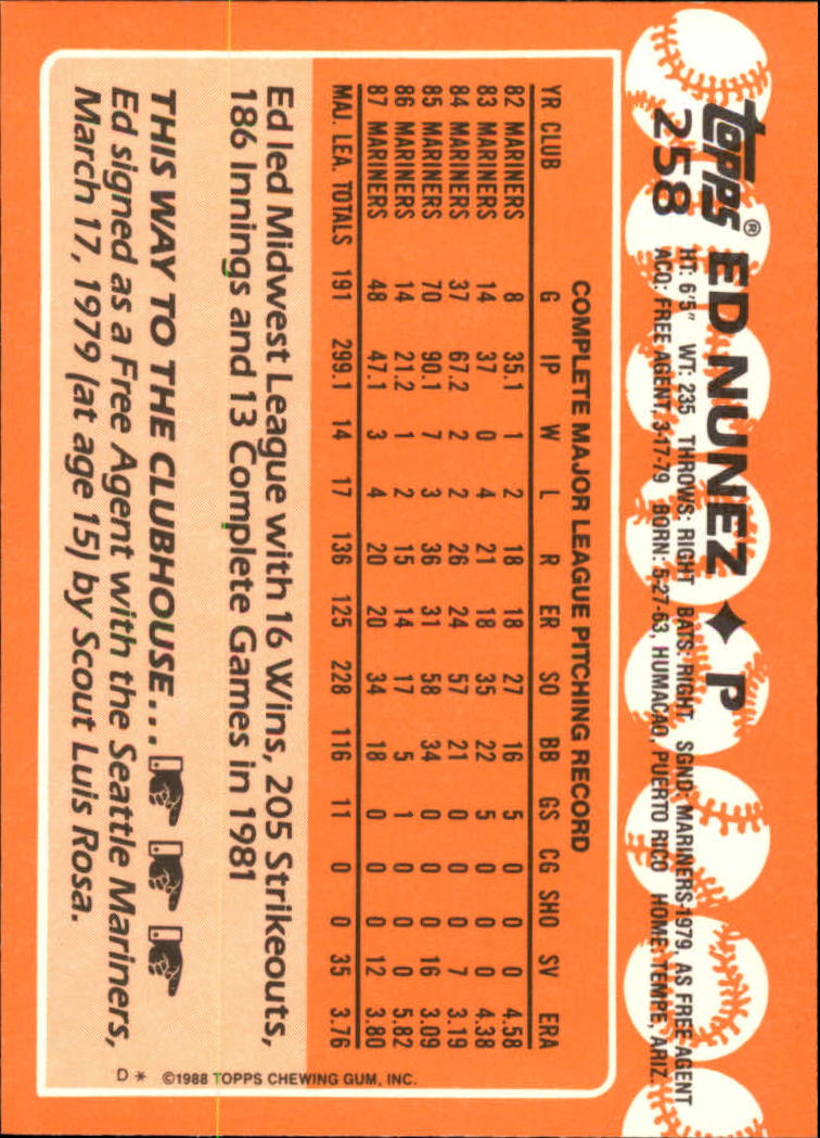 A8983- 1988 Topps Tiffany Baseball Karten 201-400 -du Pick- 15 + Gratis US - Bild 114 von 385
