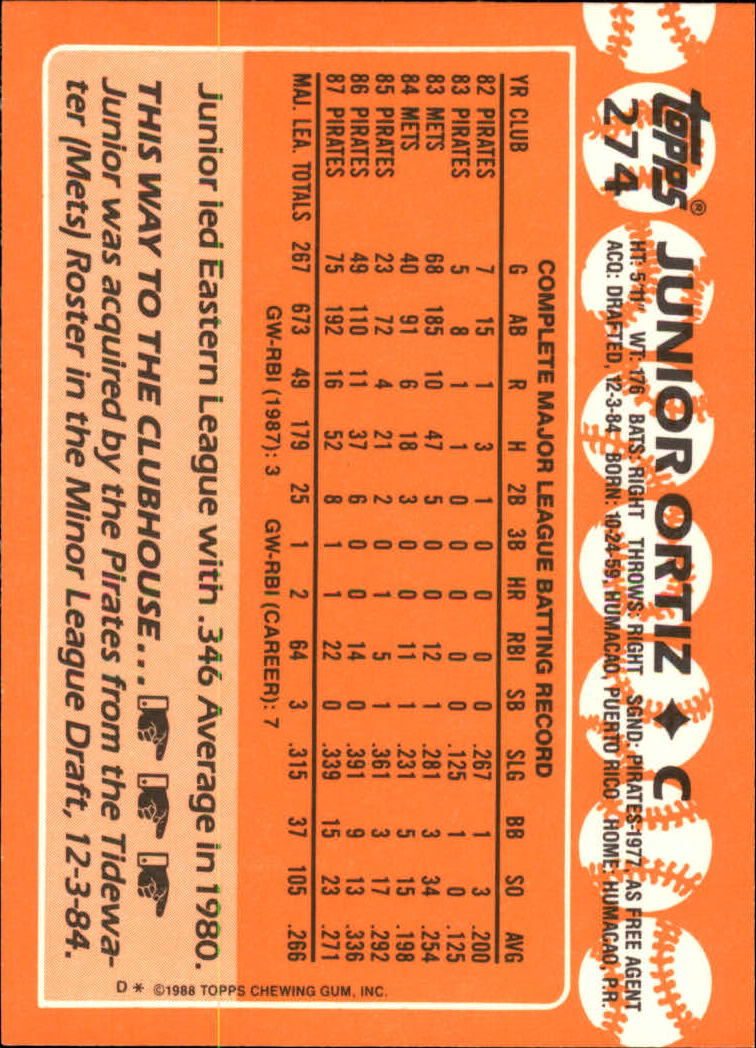 A8983- 1988 Topps Tiffany Baseball Karten 201-400 -du Pick- 15 + Gratis US - Bild 142 von 385