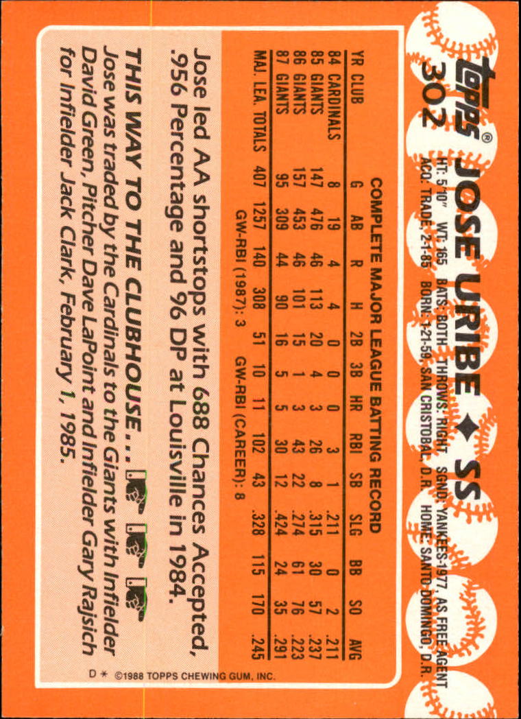 A8983- 1988 Topps Tiffany Baseball Karten 201-400 -du Pick- 15 + Gratis US - Bild 196 von 385