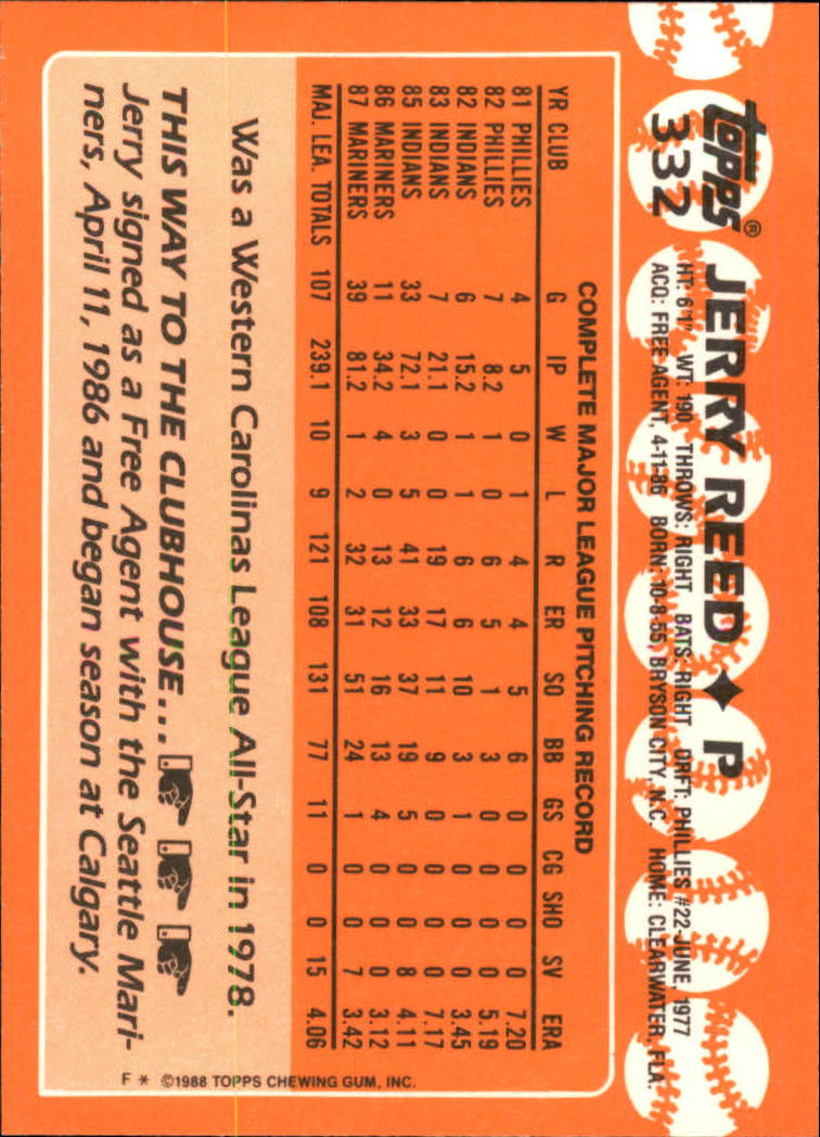 A8983- 1988 Topps Tiffany Baseball Cards 201-400 -You Pick- 15+ FREE US SHIP - Picture 224 of 330
