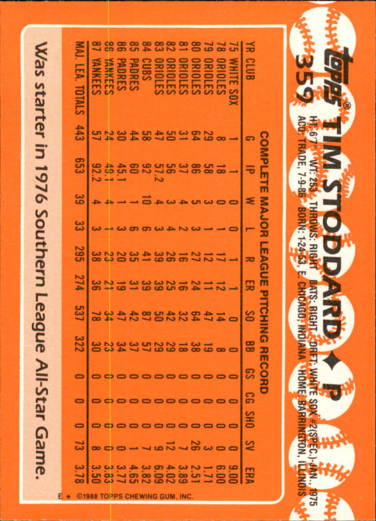 A8983- 1988 Topps Tiffany Baseball Cards 201-400 -You Pick- 15+ FREE US SHIP - Picture 272 of 330