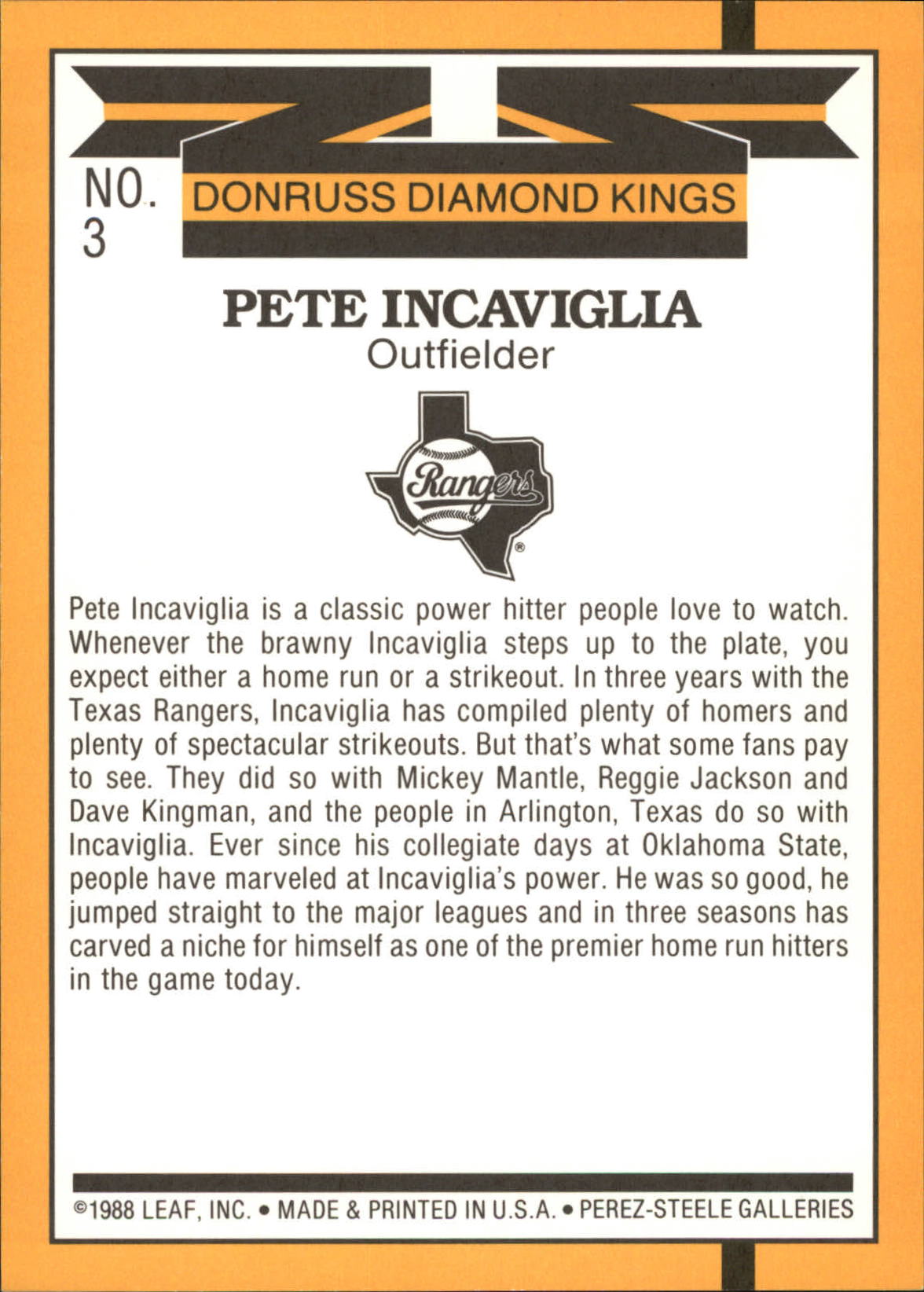 Buy Pete Incaviglia Cards Online  Pete Incaviglia Baseball Price Guide -  Beckett