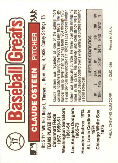 B3453- 1989 Swell Baseball Greats Card #s 1-135 -You Pick- 15+ FREE US SHIP - Picture 35 of 263