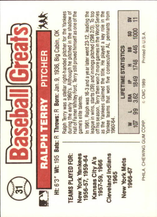 B3453- 1989 Swell Baseball Greats Card #s 1-135 -You Pick- 15+ FREE US SHIP - Picture 63 of 263