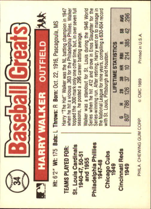 B3453- 1989 Swell Baseball Greats Card #s 1-135 -You Pick- 15+ FREE US SHIP - Picture 69 of 263