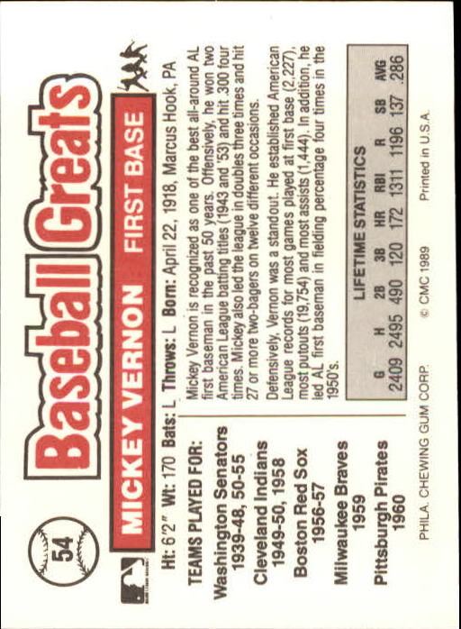B3453- 1989 Swell Baseball Greats Card #s 1-135 -You Pick- 15+ FREE US SHIP - Picture 107 of 263