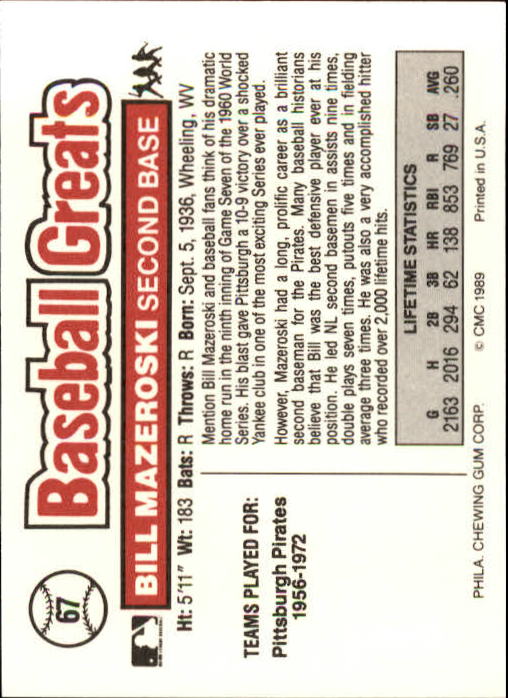 B3453- 1989 Swell Baseball Greats Card #s 1-135 -You Pick- 15+ FREE US SHIP - Picture 131 of 263