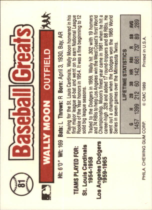 B3453- 1989 Swell Baseball Greats Card #s 1-135 -You Pick- 15+ FREE US SHIP - Picture 159 of 263