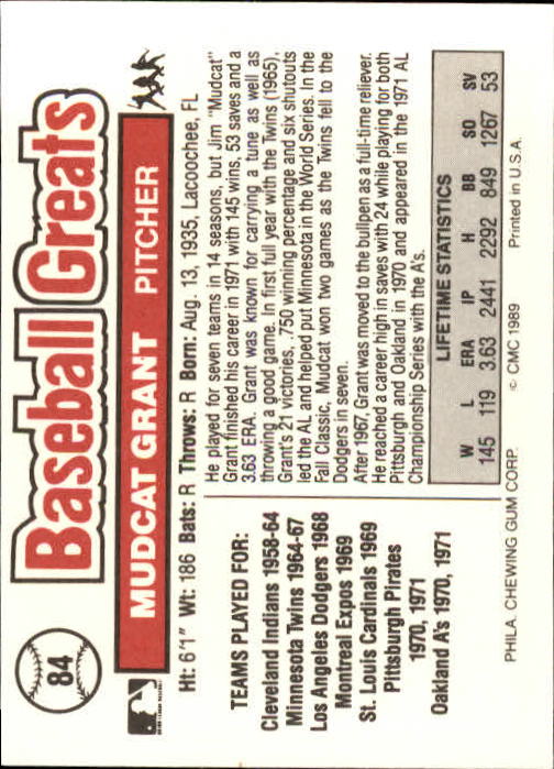 B3453- 1989 Swell Baseball Greats Card #s 1-135 -You Pick- 15+ FREE US SHIP - Picture 165 of 263