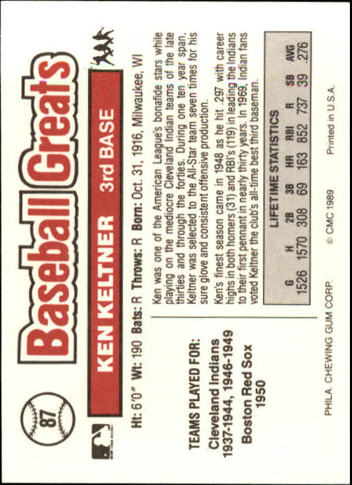 B3453- 1989 Swell Baseball Greats Card #s 1-135 -You Pick- 15+ FREE US SHIP - Picture 171 of 263