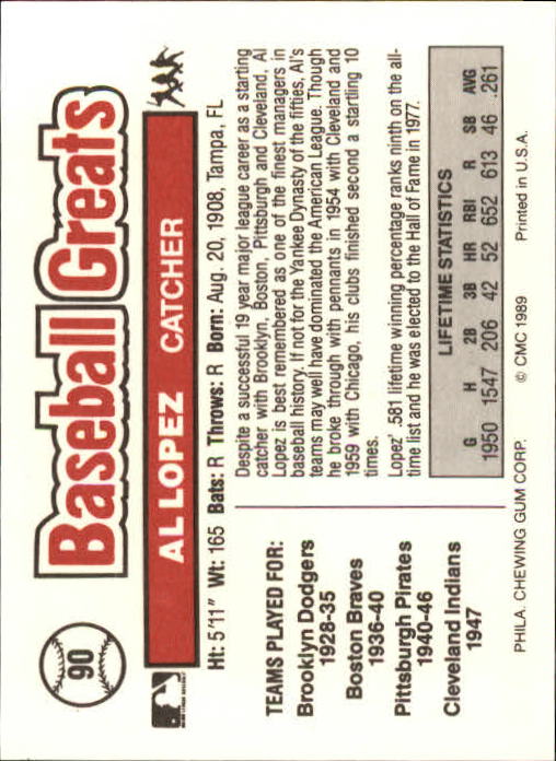 B3453- 1989 Swell Baseball Greats Card #s 1-135 -You Pick- 15+ FREE US SHIP - Picture 177 of 263